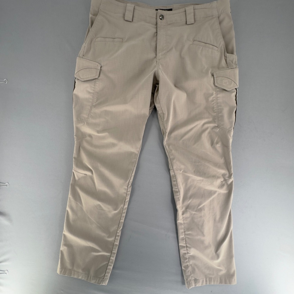 5.11 Tactical Icon Pant 74521-055 Men's Khaki Ripstop Cargo Pants Size 40x32